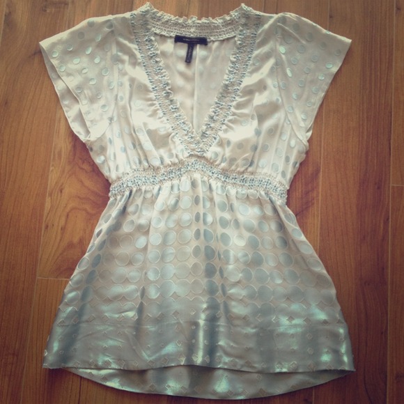 BCBG Silver Dots Blouse