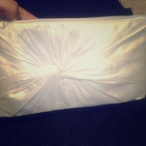 💥💥💥Brand new, never used, white satin clutch