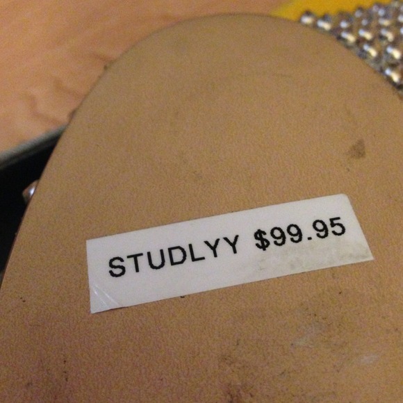 ❌BUNDLED❌Steve madden silver studded loafers - Picture 3 of 4