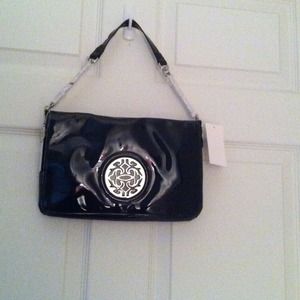 Steve Madden Patent Leather Black Clutch