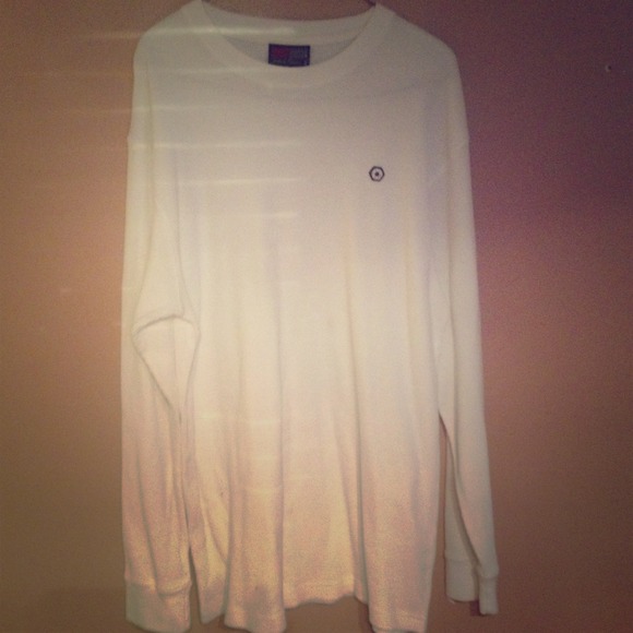 Men's white long sleeve thermal.