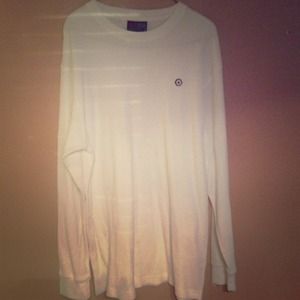 Men's white long sleeve thermal.