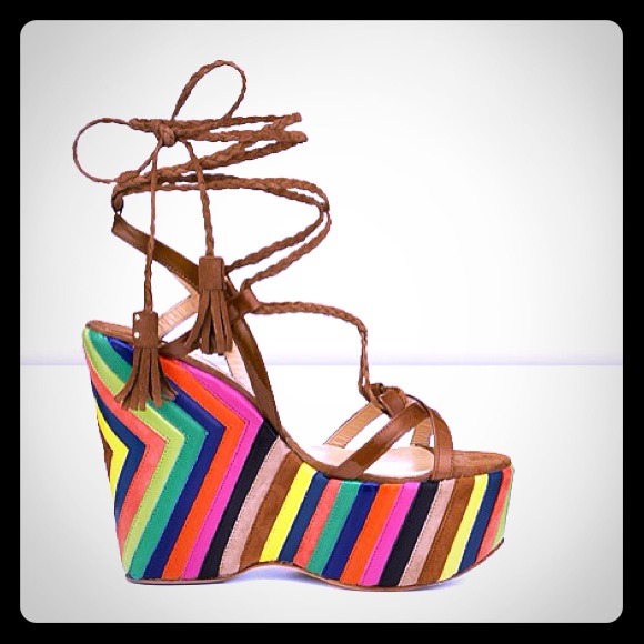 SALE! Jimmy Choo Multicolor Wedge. Perfect4Summer - Picture 1 of 4