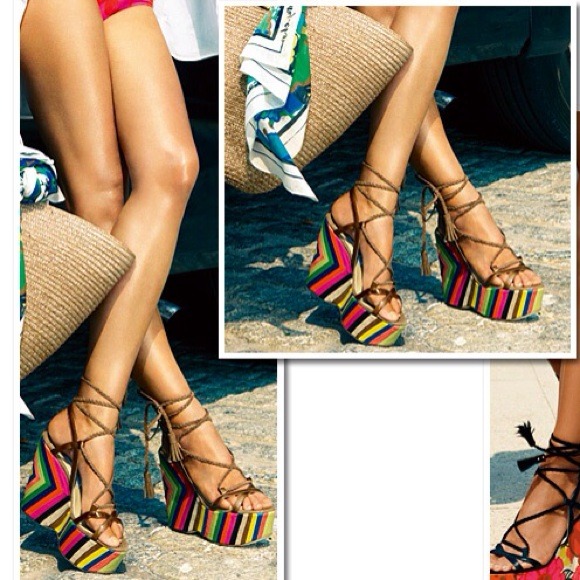 SALE! Jimmy Choo Multicolor Wedge. Perfect4Summer - Picture 4 of 4