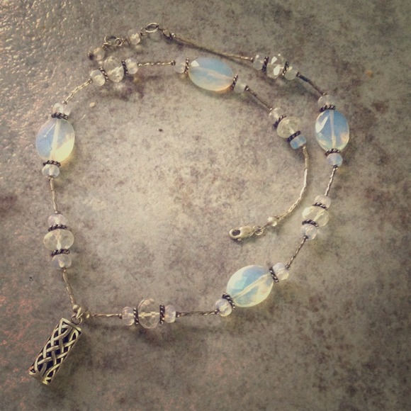 Sterling Silver moon stone Crystal Celtic