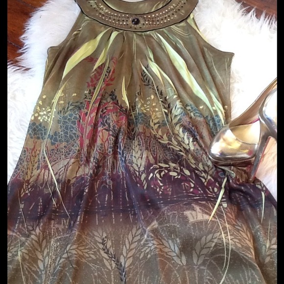 BUNDLED New Directions Green Dress (Sz. L) - Picture 3 of 4