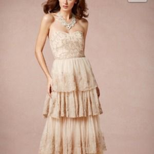Stunning BHLDN rosecliff wedding gown - blush pink