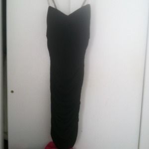 Black dress with diamond straps