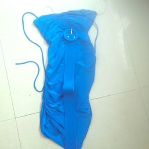 Light blue dress with belt