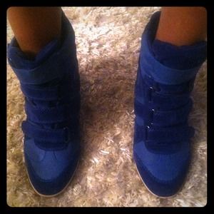 Brand New Royal Blue Sneaker Wedges