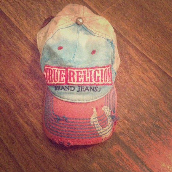True religion brand jeans ball cap