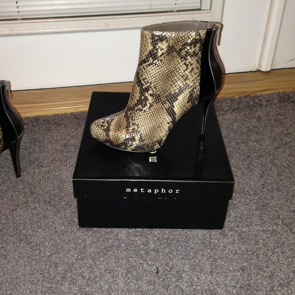 Shoes - Snake skin booties (BRAND NEW)