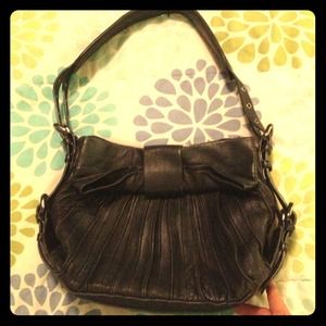 Betsey Johnson blk leather purse!