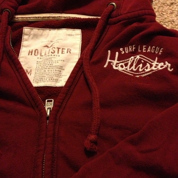 Dark Red Hollister Sweatshirt - Picture 2 of 3