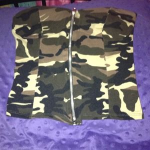 Camo tube shirt used twice
