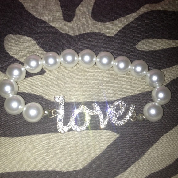 Pearl "Love" Bracelet