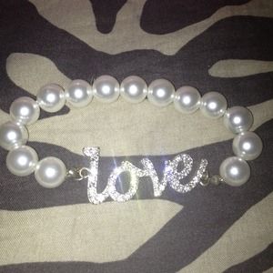 Pearl "Love" Bracelet