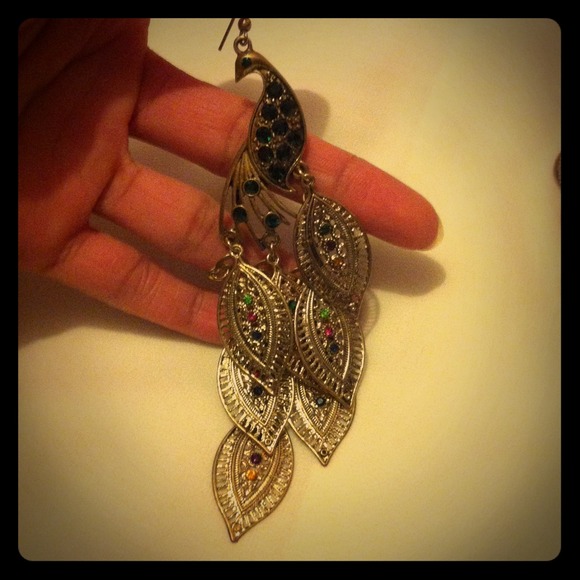 Peacock earrings