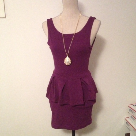 Plum Vback peplum dress