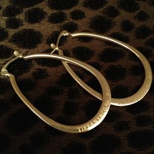 Tiffany & Co inspired hoop earrings silver tone