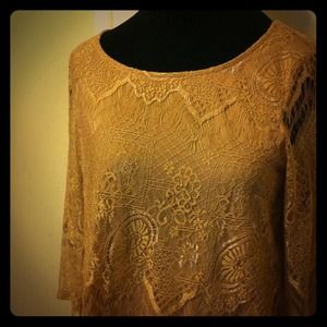 Lace overlay top