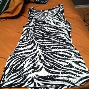 BKE Large zebra tank top