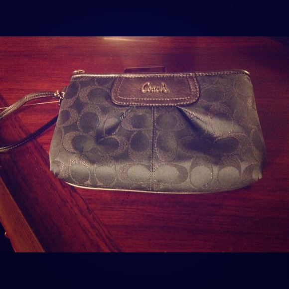 Gray Coach clutch love love love