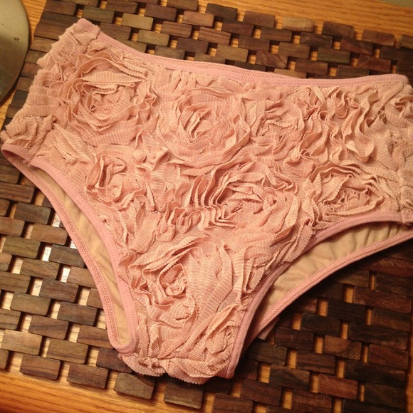blush pink AMERICAN APPAREL bathing suit bottoms