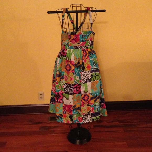 Rare J . Crew "Talitha" patchwork baby doll dress.
