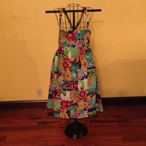 Rare J . Crew "Talitha" patchwork baby doll dress.