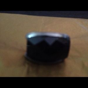 Black stone ring