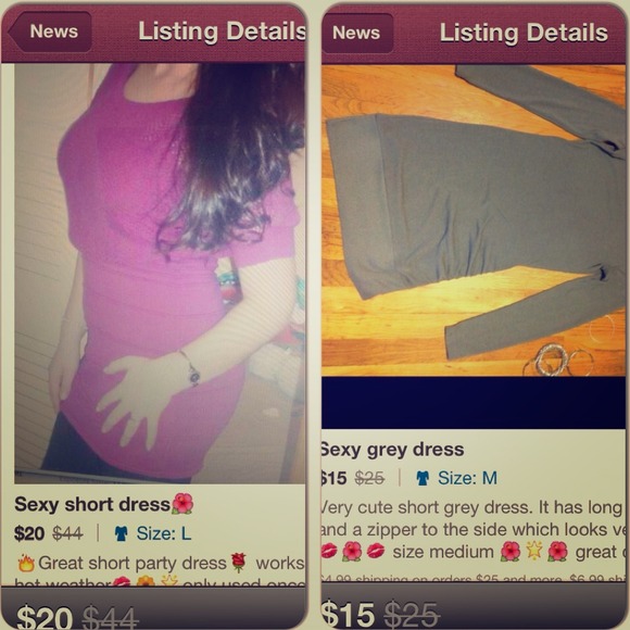 Bundle 💋of two sexy dresses ! 🌺Pink & Grey 🌺