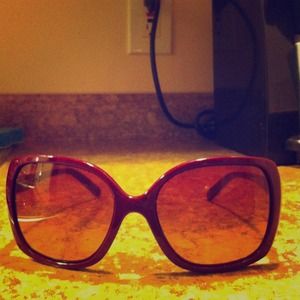 Women's Oakley beckon red sunglasses