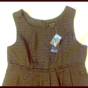 Max & Cleo pleated black dress size 12