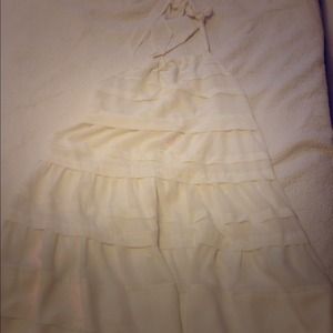 H&M white halter dress size 10
