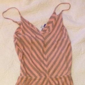 Gap pink and gray stripes jersey dress