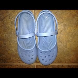 Light blue Mary Jane Crocs