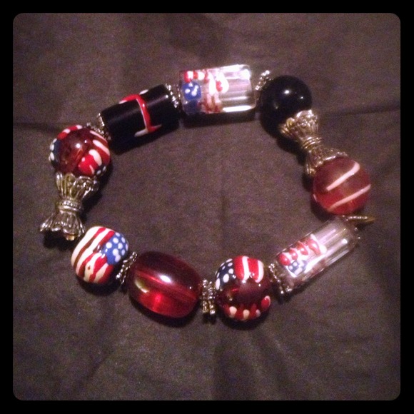 Beaded Flag Bracelet
