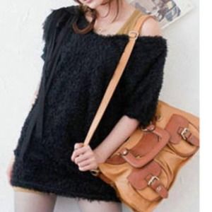 Tassel Knitwear Top (black)