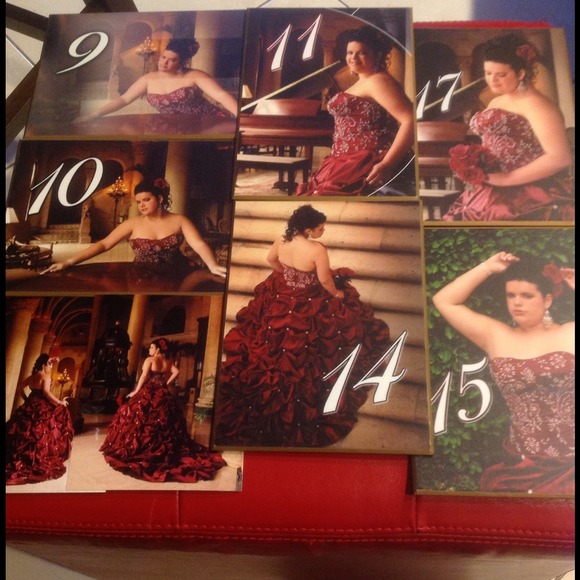custom made Dresses & Skirts - Rose red wedding dress with crystal embroidery!