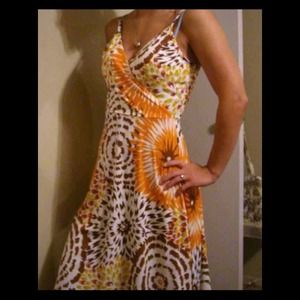 Colorful spaghetti strap dress