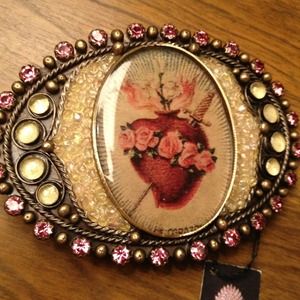 Virgin Saints and Angels Sacred Heart belt buckle