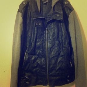 Black Faux-Leather jacket