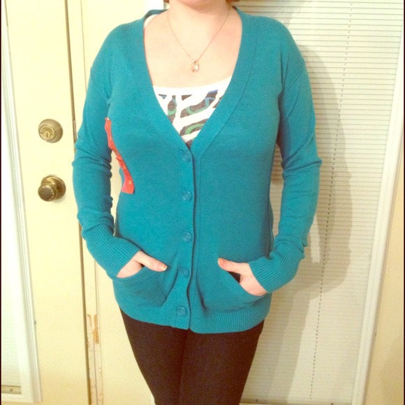 💀SOLD💀 Teal Cardigan/Sweater! Never been worn!