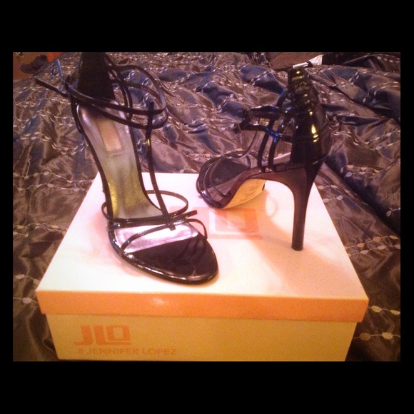 JLO Shoes - JLO Black Patent Sandal Pumps