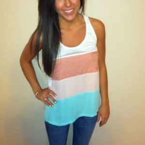 New! Color block tank.