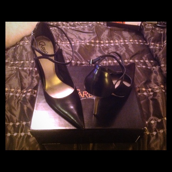 Carlos Santana Shoes - Carlos Santana Black Leather Pumps