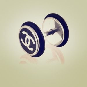 Fake Ear Plugs-Embossed Laser Cut Chanel Logo