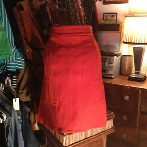 Burnt Orange A -Line Skirt