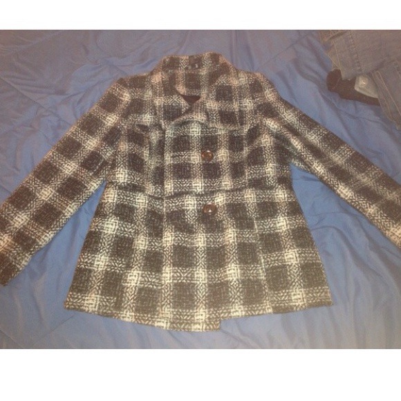 Jackets & Blazers - Black and white peacoat